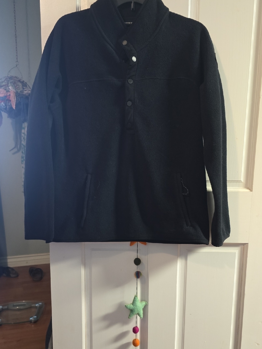 Burton Black Fleece Snap Pullover